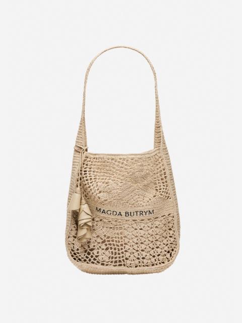 Magda Butrym crochet tote bag in nude