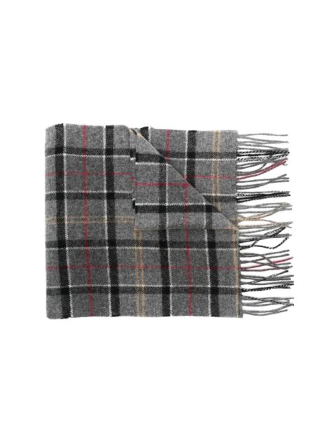 fringed tartan lambswool scarf