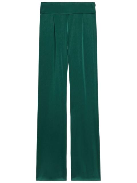 Galvan Sculpted Flared-leg Satin Trousers