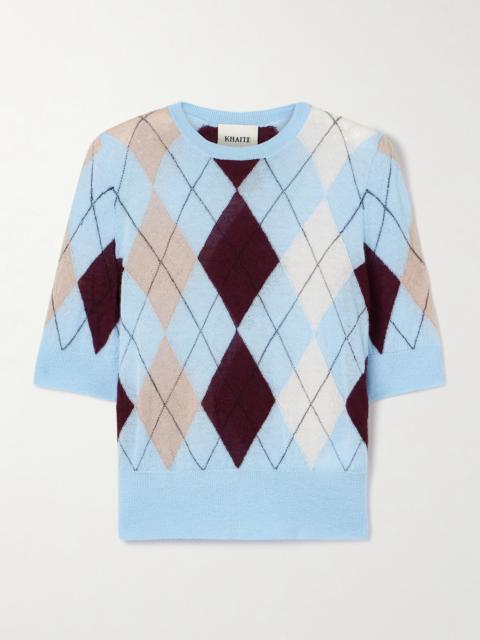 Anders Argyle Cashmere And Mohair-blend Sweater
