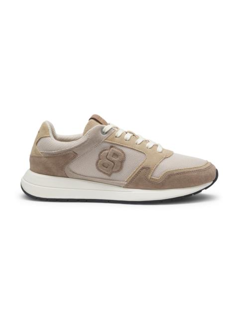 SUEDE TRAINERS WITH DOUBLE B MONOGRAM