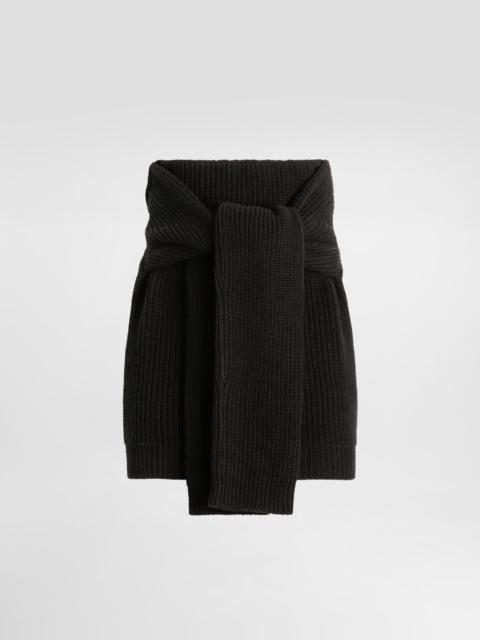 Wool knit skirt