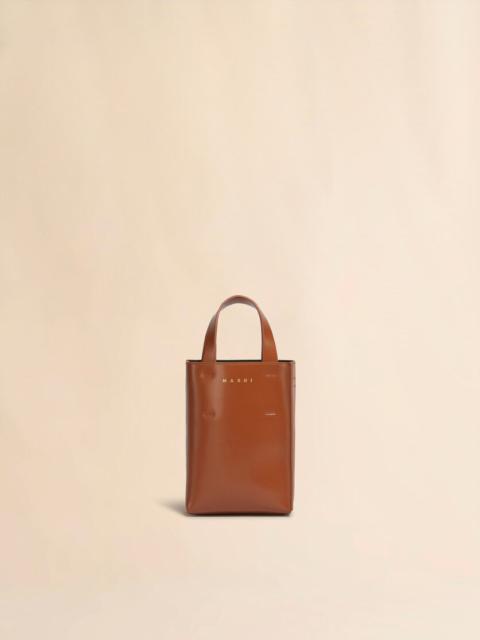 MUSEO NANO BAG IN BROWN LEATHER