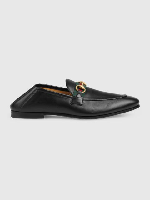 Men's leather Horsebit loafer with Web