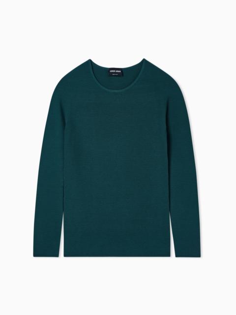 LINKS-STITCH VISCOSE LONG-SLEEVED JUMPER