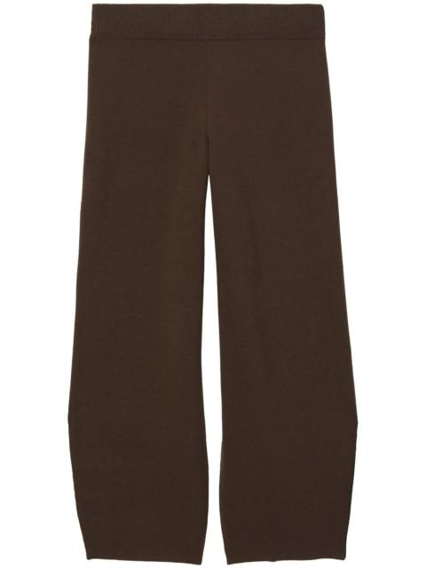 straight-leg knitted trousers