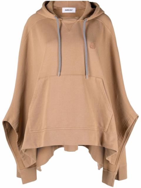hooded draped poncho