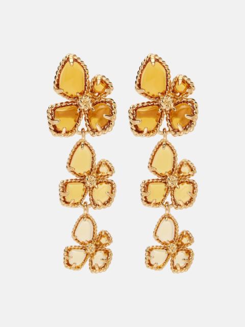 Bloom Large embellished drop earrings
