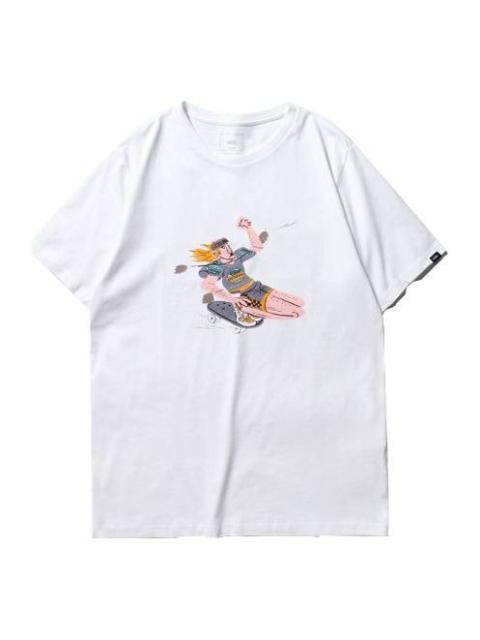 Men's Vans Asian Artist Crossover Series Cartoon Printing Short Sleeve White VN0A4P5JWHT