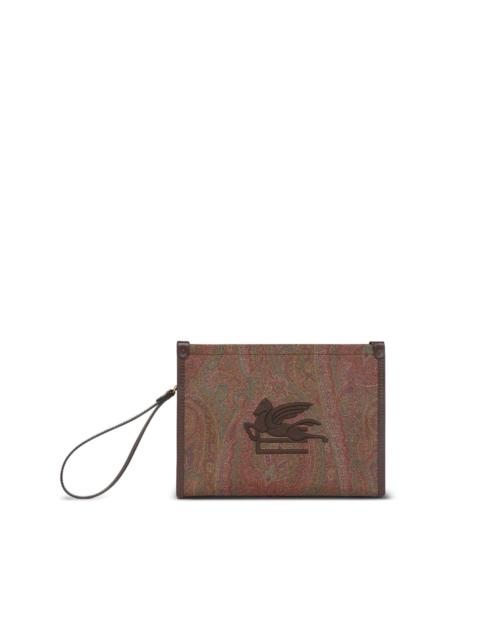 Arnica Pegaso-embroidered clutch bag