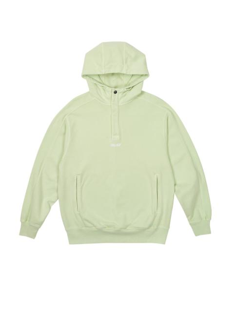 WASHED TERRY 1/4 PLACKET HOOD MOJITO
