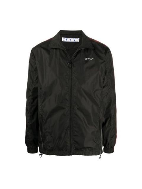 Off-White FW20 Logo Printing Jacket Men Black OMEA233E20FAB0011001