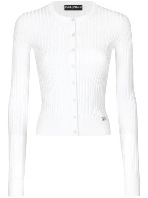 Ribbed-knit cardigan