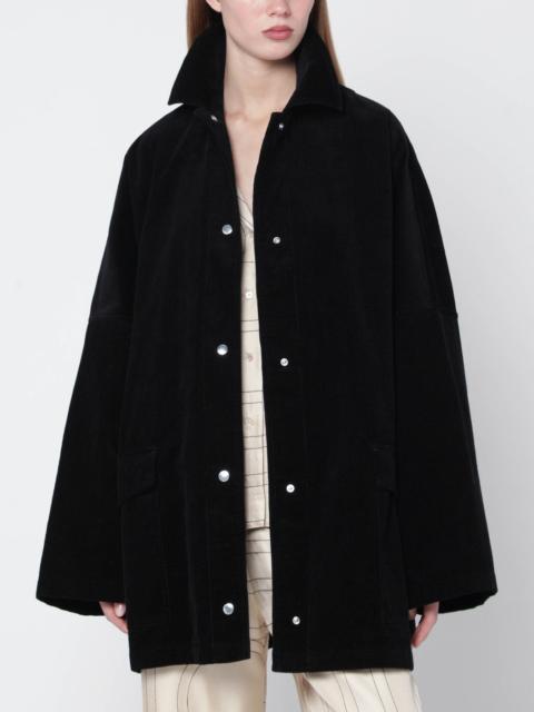 Black corduroy overshirt jacket