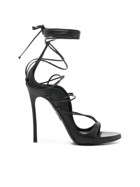 105mm leather heeled sandals