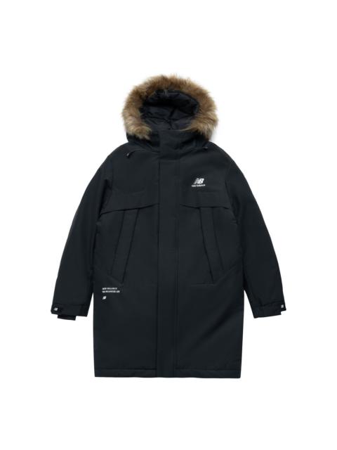 New Balance Long Puff Down Jacket 'Black' 5PC44303-BK