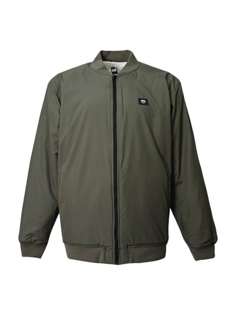 Men's Vans Reversible Lamb's Wool Long Sleeves logo Sports Jacket Military Green VN0A5KLN0CT