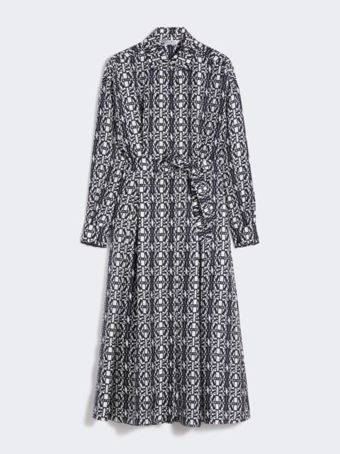 ESPLOSO Printed twill shirt dress