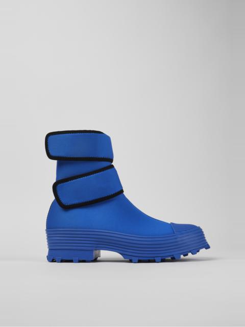 Blue Textile Medium Boot