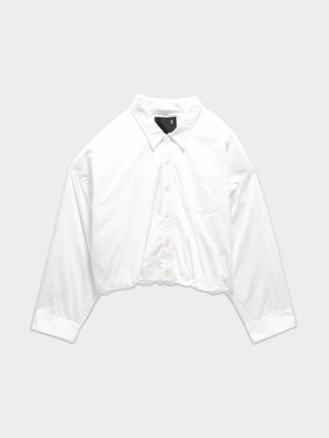 GATHERED HEM SHIRT - WHITE | R13