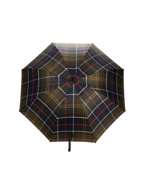 tartan-check umbrella