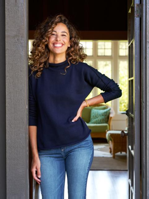 Rolled Funnel Neck Sweater