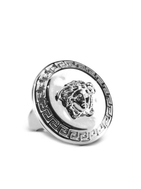 Medusa greek-key ring