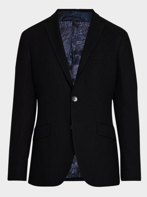 Men's Basic Textured Blazer