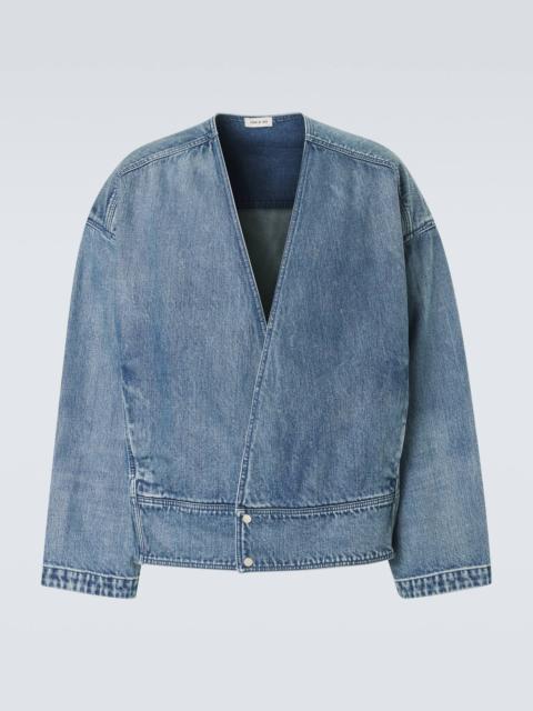 Faded denim jacket