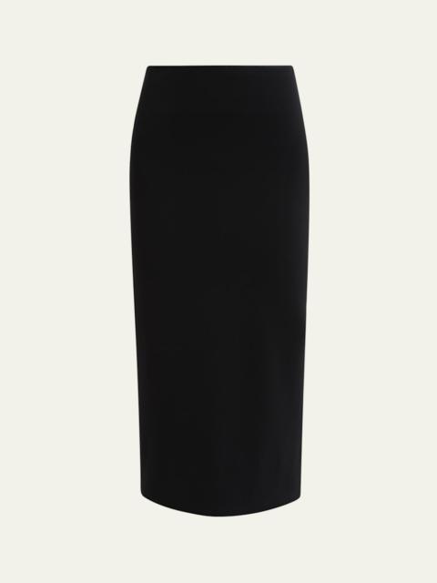 Viscose Crepe Midi Skirt