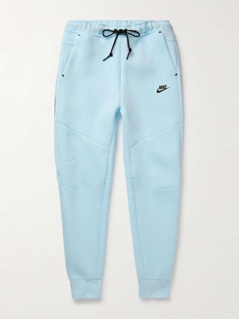 Slim-Fit Tapered Logo-Print Cotton-Blend Tech Fleece Sweatpants