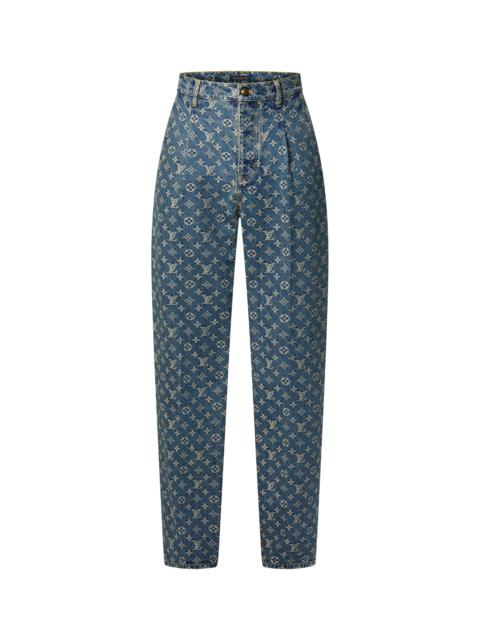 Monogram Denim Tailored Pants
