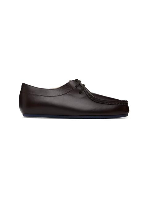 Brown & Blue Hood Lace-Up Derbys