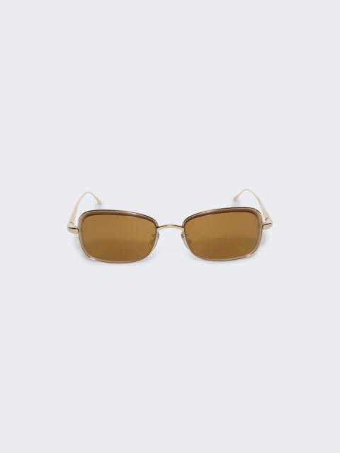 Anagram Sunglasses Gold And Brown Mirror