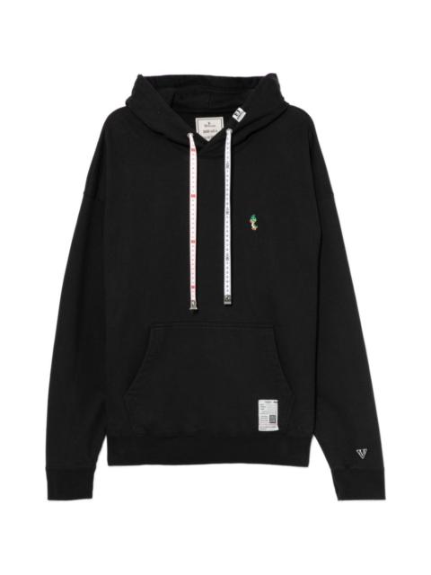 graphic-embroidered hoodie