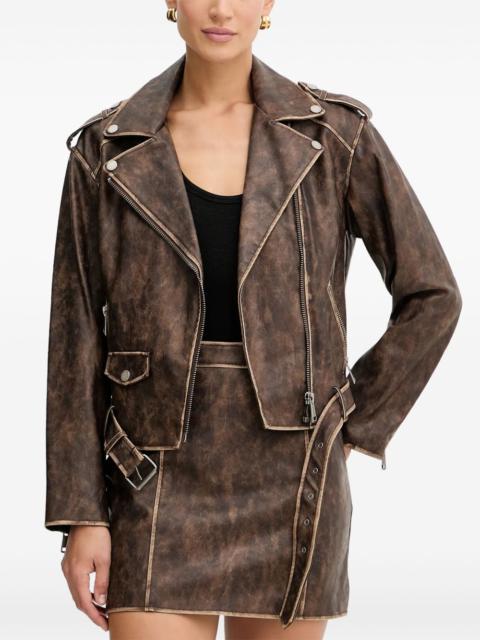 belted zip jacket