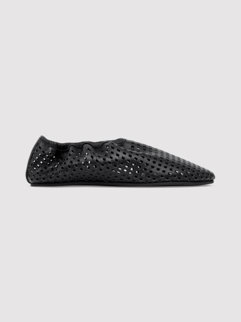 Perforated Ballet Flat - Black