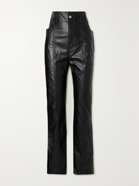 Tessini Faux Leather Tapered Pants