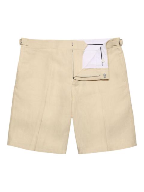 tailored linen shorts