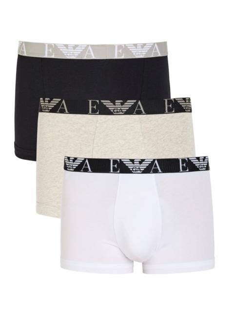 Emporio Armani Logo Stretch-cotton Trunks