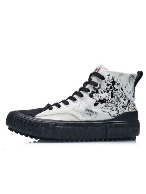 (WMNS) Li-Ning x Disney Canvas Hi Shoes 'White Black' AGCR180-5