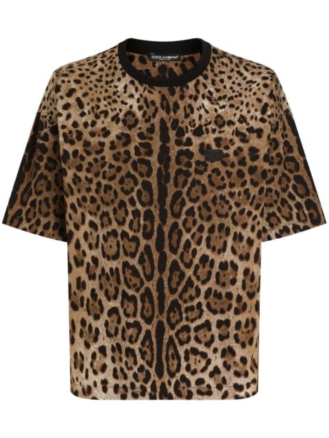 leopard print T-shirt