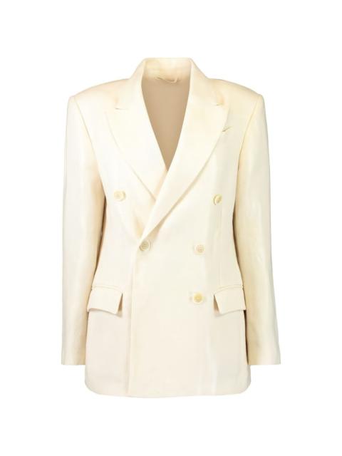 button-fastening fitted jacket