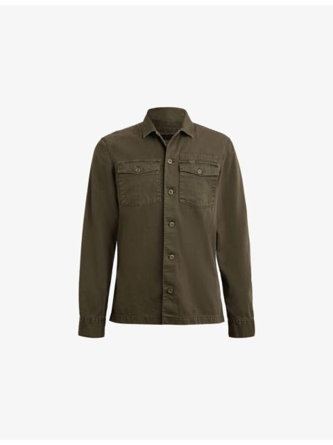 Spotter patch-pocket slim-fit cotton overshirt