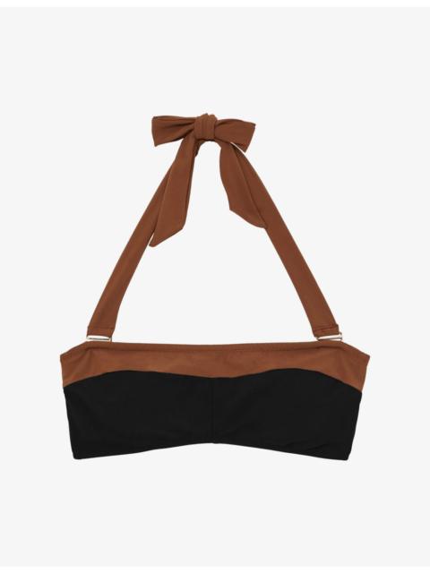 Nala Contrast-Trim Bikini Top