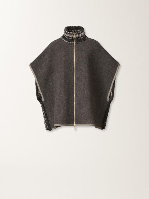 Cape in soft double chevron