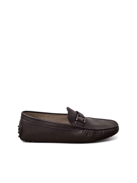 Double-T leather loafers