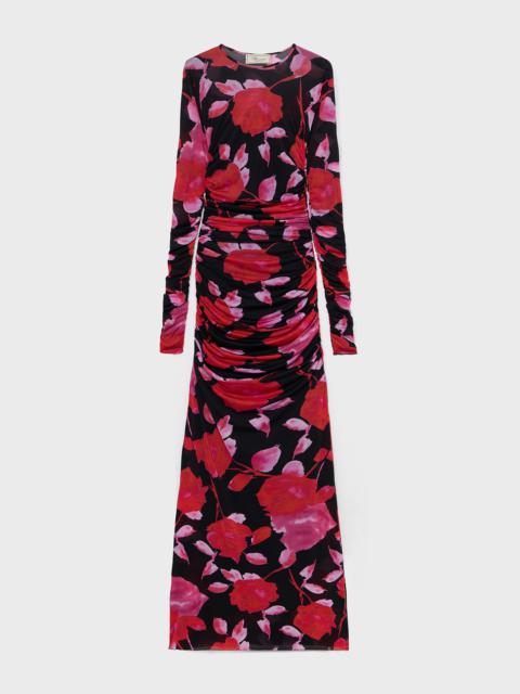 LONG DRESS IN JERSEY WITH FLORAL PRINT