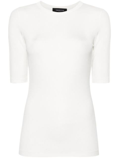 cut-out fine-ribbed top