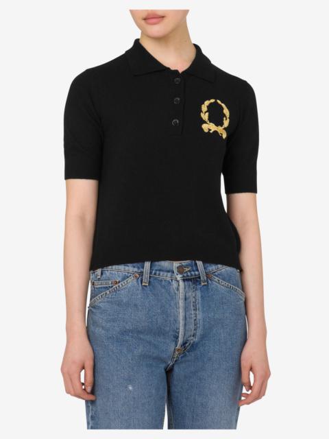 KNIT POLO SHIRT LAUREL CROWN LOGO
